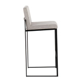 Fuji High Back 30" Fixed-Height Barstool - Set of 3