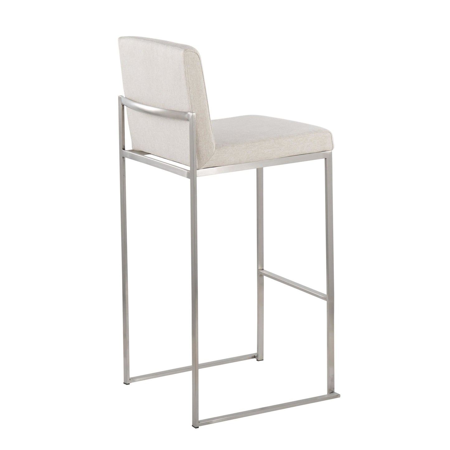 Fuji High Back 30" Fixed-Height Barstool - Set of 3