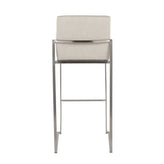 Fuji High Back 30" Fixed-Height Barstool - Set of 3