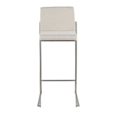 Fuji High Back 30" Fixed-Height Barstool - Set of 3
