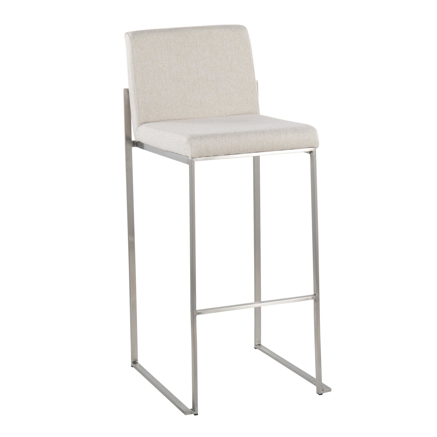 Fuji High Back 30" Fixed-Height Barstool - Set of 3