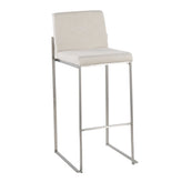 Fuji High Back 30" Fixed-Height Barstool - Set of 3