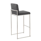 Fuji High Back 30" Fixed-Height Barstool - Set of 3