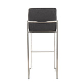 Fuji High Back 30" Fixed-Height Barstool - Set of 3