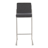 Fuji High Back 30" Fixed-Height Barstool - Set of 3