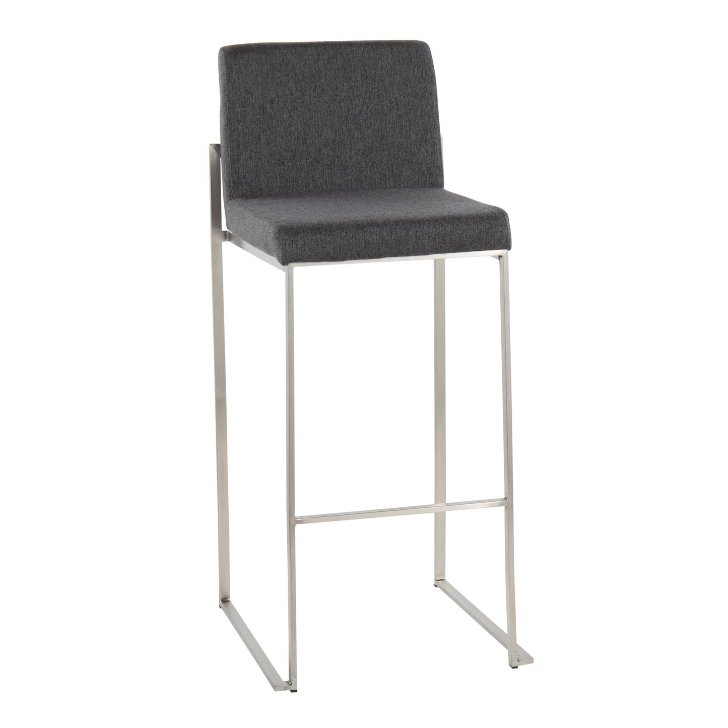 Fuji High Back 30" Fixed-Height Barstool - Set of 3