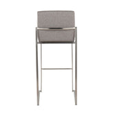 Fuji High Back 30" Fixed-Height Barstool - Set of 3