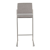 Fuji High Back 30" Fixed-Height Barstool - Set of 3