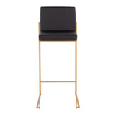 Fuji High Back 30" Fixed-Height Barstool - Set of 3
