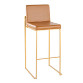 Fuji High Back 30" Fixed-Height Barstool - Set of 2