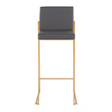 Fuji High Back 30" Fixed-Height Barstool - Set of 3
