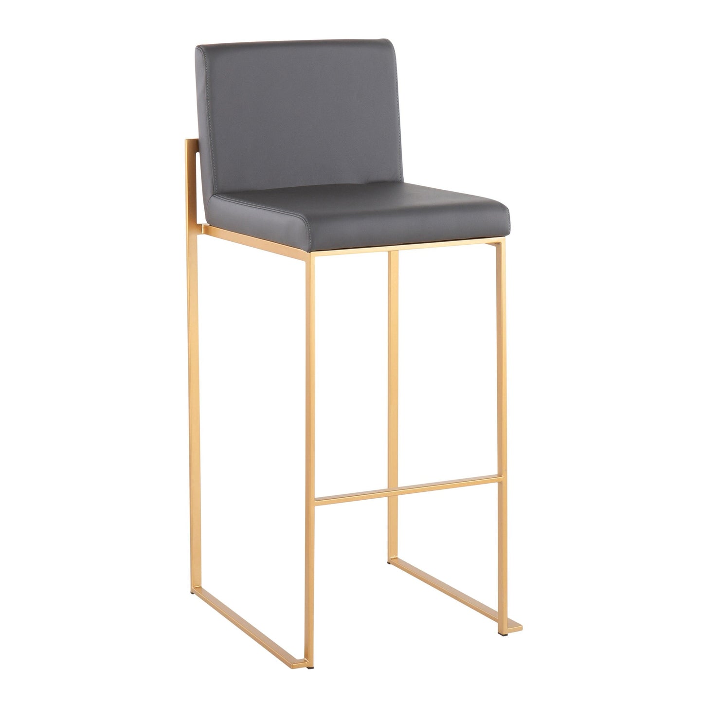 Fuji High Back 30" Fixed-Height Barstool - Set of 3