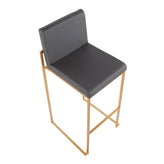 Fuji High Back 30" Fixed-Height Barstool - Set of 3