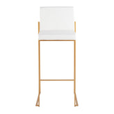 Fuji High Back 30" Fixed-Height Barstool - Set of 3
