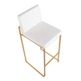 Fuji High Back 30" Fixed-Height Barstool - Set of 3