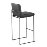 Fuji High Back 30" Fixed-Height Barstool - Set of 3