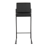 Fuji High Back 30" Fixed-Height Barstool - Set of 3