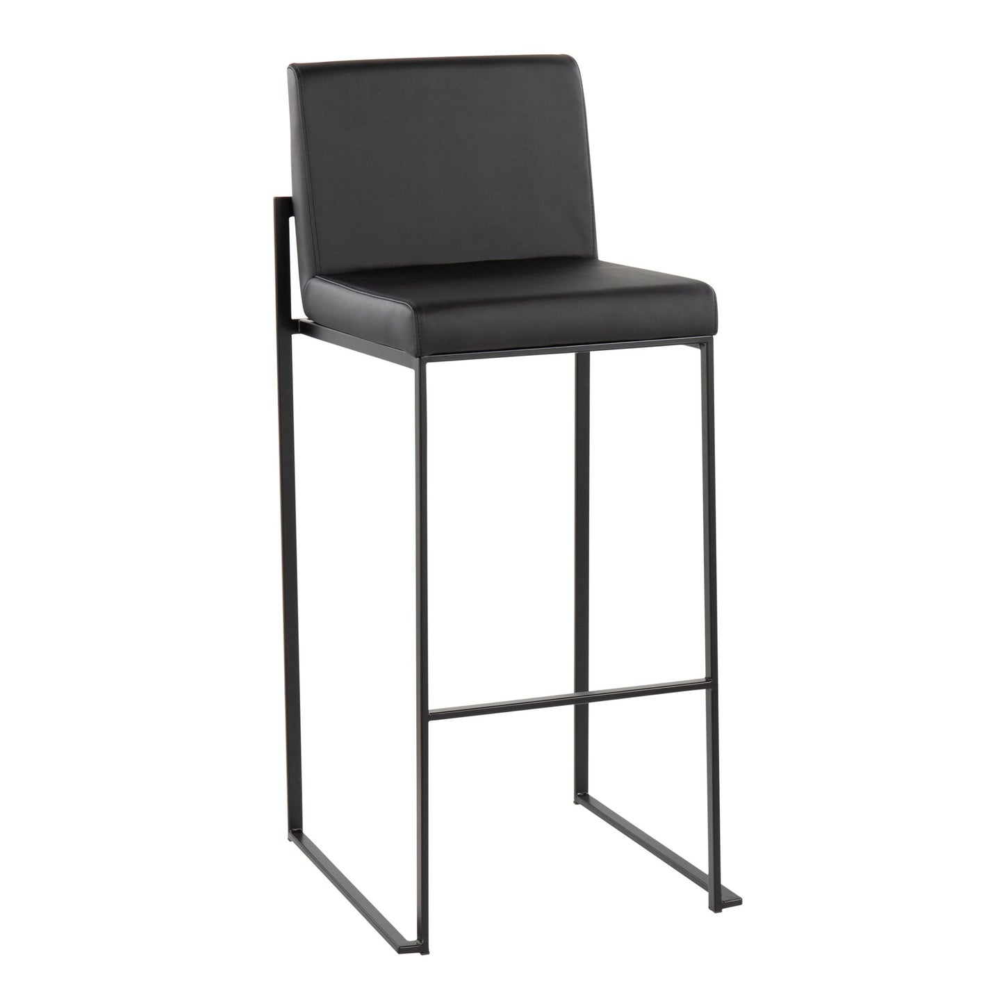 Fuji High Back 30" Fixed-Height Barstool - Set of 3
