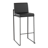 Fuji High Back 30" Fixed-Height Barstool - Set of 3
