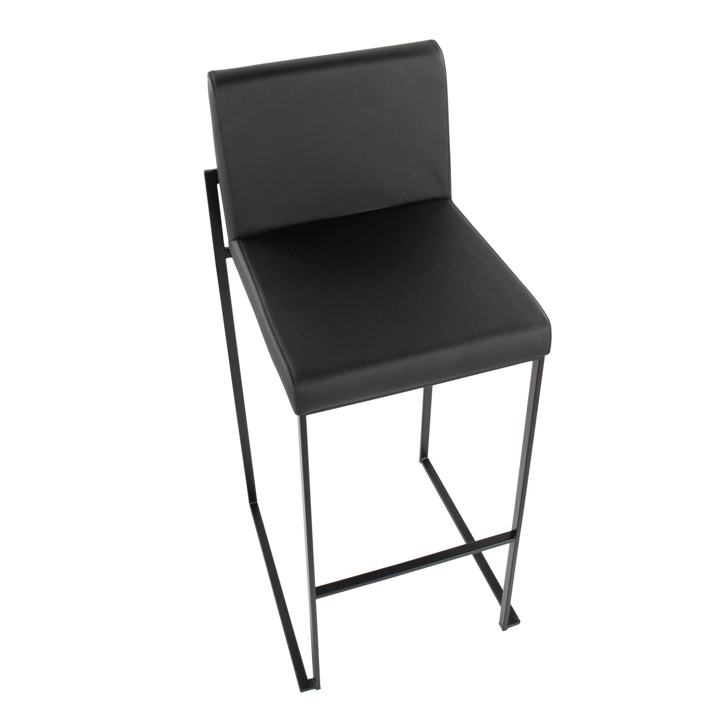 Fuji High Back 30" Fixed-Height Barstool - Set of 3