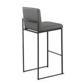 Fuji High Back 30" Fixed-Height Barstool - Set of 3