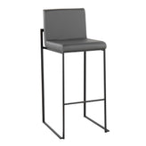 Fuji High Back 30" Fixed-Height Barstool - Set of 3