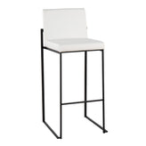 Fuji High Back 30" Fixed-Height Barstool - Set of 3