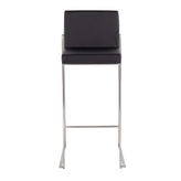 Fuji High Back 30" Fixed-Height Barstool - Set of 3