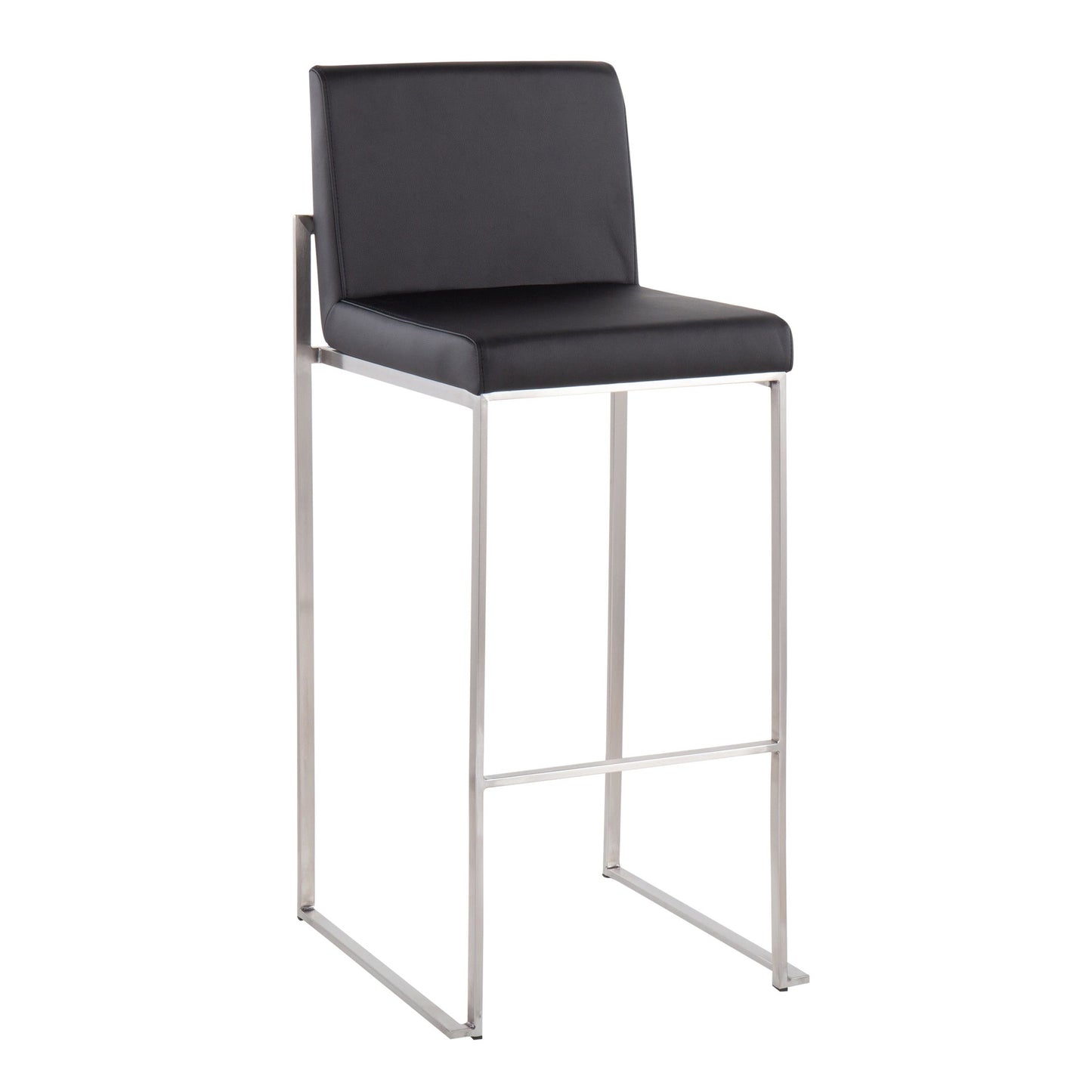 Fuji High Back 30" Fixed-Height Barstool - Set of 3