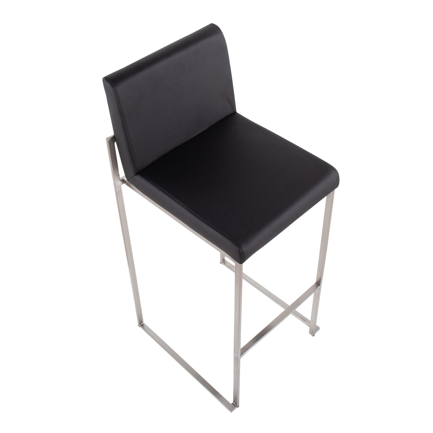 Fuji High Back 30" Fixed-Height Barstool - Set of 3