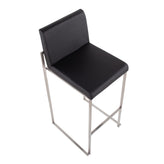 Fuji High Back 30" Fixed-Height Barstool - Set of 3