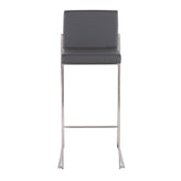 Fuji High Back 30" Fixed-Height Barstool - Set of 3