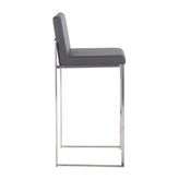 Fuji High Back 30" Fixed-Height Barstool - Set of 3