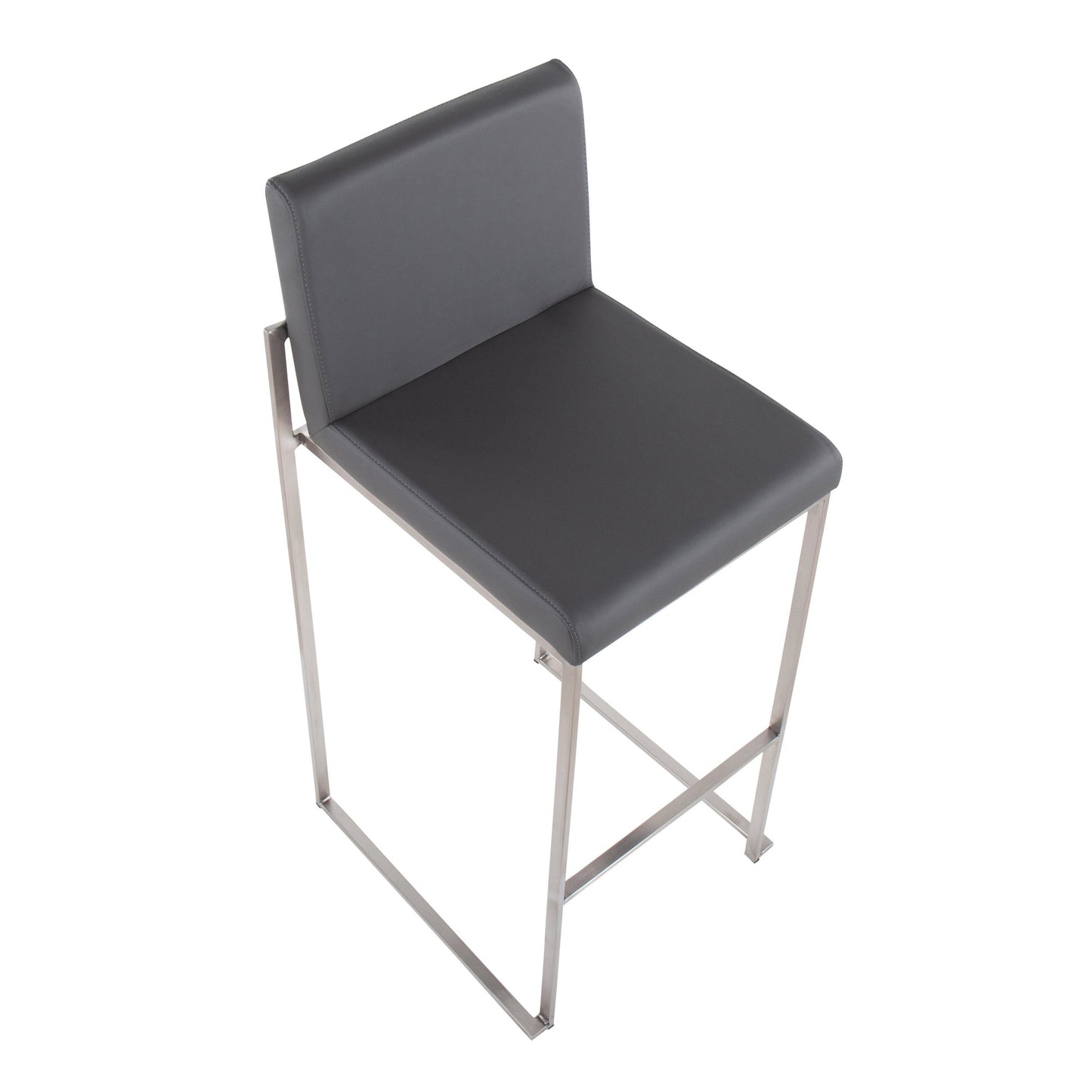 Fuji High Back 30" Fixed-Height Barstool - Set of 3