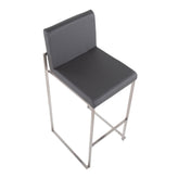 Fuji High Back 30" Fixed-Height Barstool - Set of 3