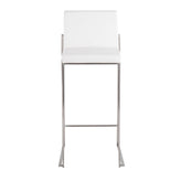 Fuji High Back 30" Fixed-Height Barstool - Set of 3