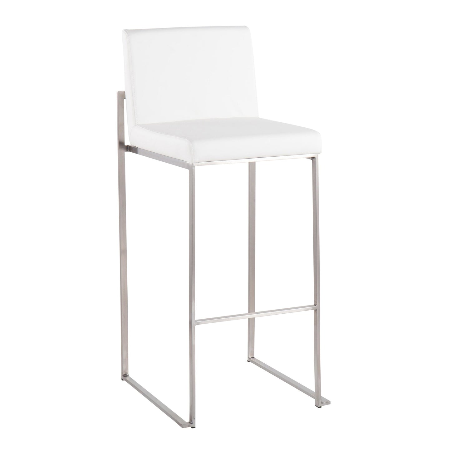 Fuji High Back 30" Fixed-Height Barstool - Set of 3