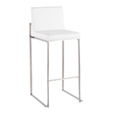 Fuji High Back 30" Fixed-Height Barstool - Set of 3