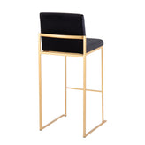 Fuji High Back 30" Fixed-Height Barstool - Set of 3