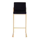 Fuji High Back 30" Fixed-Height Barstool - Set of 3