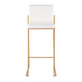 Fuji High Back 30" Fixed-Height Barstool - Set of 3