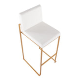 Fuji High Back 30" Fixed-Height Barstool - Set of 3