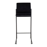 Fuji High Back 30" Fixed-Height Barstool - Set of 3