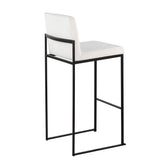 Fuji High Back 30" Fixed-Height Barstool - Set of 3
