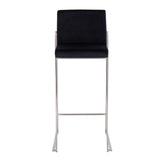 Fuji High Back 30" Fixed-Height Barstool - Set of 3
