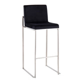 Fuji High Back 30" Fixed-Height Barstool - Set of 3