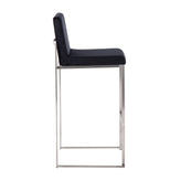 Fuji High Back 30" Fixed-Height Barstool - Set of 3