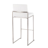Fuji High Back 30" Fixed-Height Barstool - Set of 3