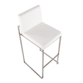 Fuji High Back 30" Fixed-Height Barstool - Set of 3