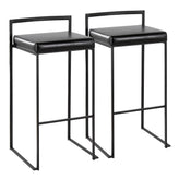 Fuji Stacker 30" Fixed-Height Barstool - Set of 2